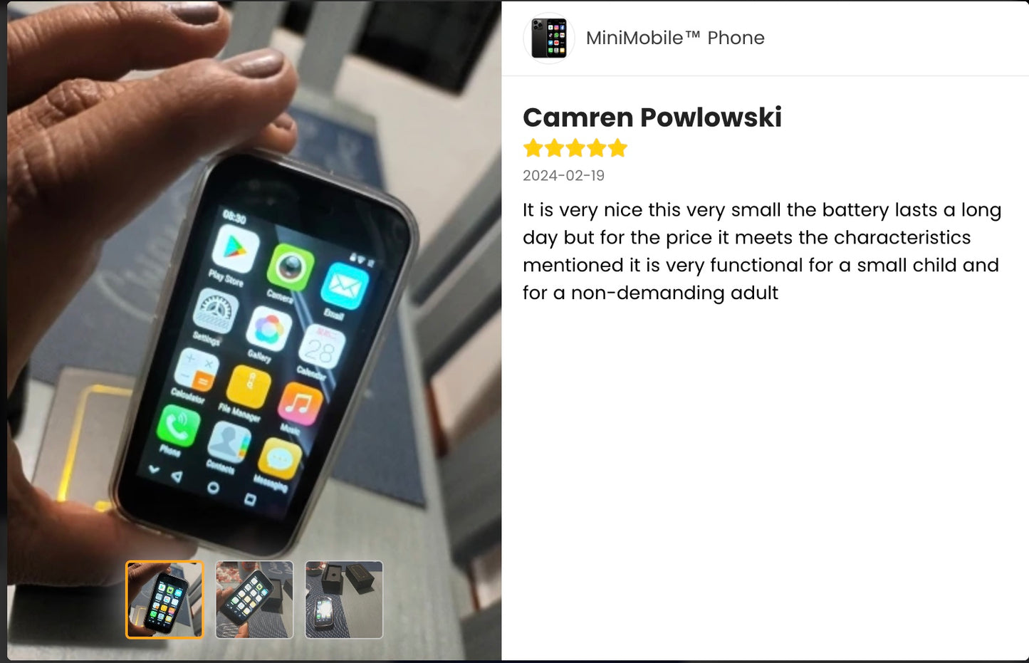 2024 Nouvel i3Phone™ mini 3.0" (4G en option)