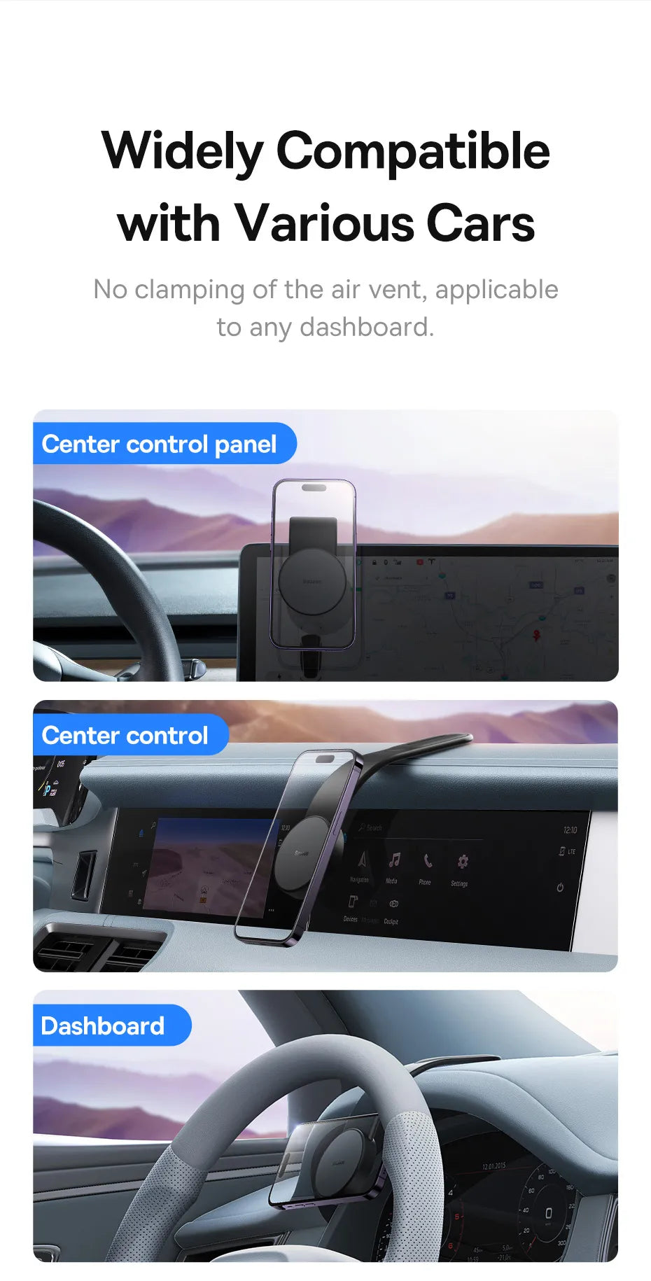 Support de téléphone magnétique pour voiture